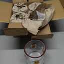 Vesici 4 Pack Christmas Icon Glass Cups 14oz Xmas Icon Juice Glass Christmas Coffee Mugs Double Old Fashioned Hand Blown Drinking Cups for Holiday Party Decor Lovely Gifts(Elk)