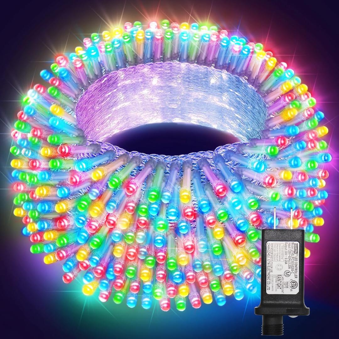 LAMYAR Christmas Lights with 1000 LEDs, 328FT Extra Long Plug in Fairy String Lights for Outdoor Tree and Indoor Dcor, 8 Modes & Timer, IP65 Waterproof Lights for Yard Garden Decor (Multi-Color)