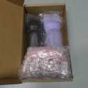 2 Pack Hair Oil Applicator Bottle for Scalp with Massage Comb,6 OZ Hair Oil Bottle with Root Comb for Scalp, Shampoo Scrubber Applicator,Hair Dye Tools(Black, purple)