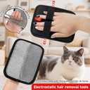 2-Pack Pet Hair Remover, Electrostatic Pet Hair Removal Gloves, Reusable Cat & Dog Hair Remover for Couch, Furniture, Carpet, Curtain, Upgraded Animal Fur Removal Tool