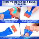 Adhesive Remover, 300ml Sticker Remover Spray with Plastic Scraper, Glue Remover for Windows, Glass, Plastic, Carpet, Rapidly Removes Stickers, Glue, Tape, Residue, Labels Remover, Car Sticker Remover