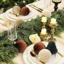 21Pcs Velvet Christmas Ball Ornaments 3.15" Shatterproof Christmas Tree Decorations Set with Paper Ornaments Hanging Xmas Decorations for Office Holiday Home Decor(Brown, Champagne, Kaki)