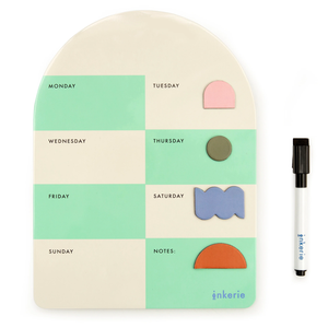 Inkerie Magnetic Dry Erase Weekly Memo Board