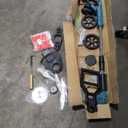 Electric Weed Wacker Cordless Eater Lightweight Edger Battery Powered Grass Trimmer/Lawn Edger/Mower/Brush Cutter, with 5 Types Blades and 2 Types Wheels for Yard and Garden Weeder Tool-Blue