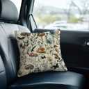 Floral Mushroom Pillow Covers, Vintage Flower Floral Mushroom Decorative Throw Pillow Covers Cushion Cases for Bedroom Couch Sofa Bed Living Room Car 18x18 Inches Set of 2