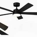 Ceiling Fan with Light 52-Inch, Remote Control Reversible DC Motors, 3CCT Dimmable Timer Noiseless, Black Ceiling Fan for Bedroom Living Room, Indoor & Outdoor ETL Listed