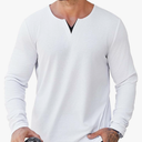Mens V-Neck Shirt Casual Fashion Longline T Shirts Tee, Size M