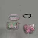 Coralogo for Apple for Airpods 4 Case - Women Girls Cute Girly Kawaii 4th Generation for Airpods Cases Cover Glitter Liquid Sparkle Castle Hard Shell Keychain Funda Estuche Forro para Airpod 4 Gen