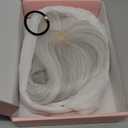 Flufymooz Real Human Hair Toppers for women, 10 Inch Clip in Bangs 100 Human Hair Toppers for Thinning Hairpiece, Cover Hairpiece with 150% Density Silk Base-Silver White