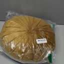 vctops Round Velvet Solid Color Chair Cushion Pumpkin Pleated Throw Pillow Home Decorative Floor Pillow Diameter 15" Gold Yellow