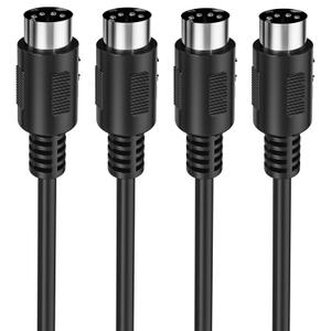 2 x Mellbree MIDI Cable, 2-Pack 3-Feet Male to Male 5-Pin MIDI Cable Compatible with MIDI Keyboard, Keyboard Synth, Rack Synth, Sampler, External Sound Card, Sound Source and Other Music Gear
