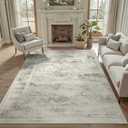 DCX 4x6 Beige Rug, Machine Washable Stain Resistant Distressed Vintage Rug, Kid & Pet Friendly with Rubber Back Non Slip Soft Low Pile Large Carpet for Living Room, Bedroom, Home Office