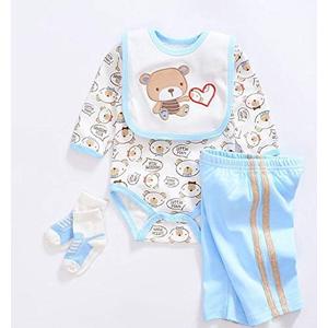 Reborn Baby Doll Clothes Boy 5pcs for 17- 18 inch Reborn Doll Boy Blue Outfit Set