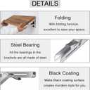 Folding Shelf Brackets 22 inch 4 Pcs Max. Load 440lb - Heavy Duty Stainless Steel DIY Wall Mounted Collapsible Shelf Bracket, Space Saving for Garage Workstation, Stuff Supports, Table, Workbench