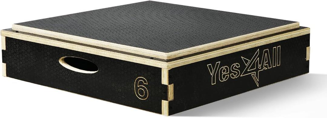 Yes4All 3 In 1 Wooden Plyo Box, Plyometric Box Platform For Jump Training, Jump Boxes For Home Gym Exercise And Outdoor Workout