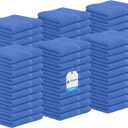 Avalon Towels Cotton Washcloths (Pack of 60) Size 12x12 Inches, 100% Ring Spun Cotton, Soft & Absorbent Face Towels, Gym Towels, Hotel and Spa Quality, Reusable Fingertip Towels (Blue)
