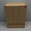 2 Pack 7.2-Inch Globe Pendant Lights, Mid Century Brushed Nickel Pendant Light Fixtures, Globe Pendant Lights Kitchen Island with Milk Glass Shade Hanging Fixture for Dining Room Bulbs not Included