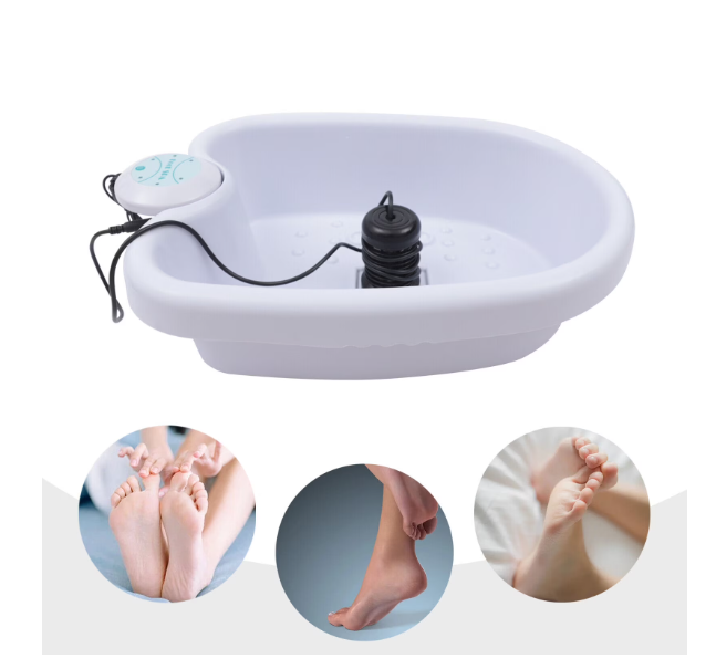 Ionic Foot Bath Detox Machine, Portable Foot Detox Machine Ion Cleanse Bath System with Stroage Bag, 100 Spa Liners, Spa at Home Detox