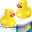 2 Pack Toilet Bolt Caps Decorative Toilet Bolt Screw Covers Ceramic Cute Bathroom Decor Fun Themed Gadgets Bathroom Replacement Parts (Yellow)