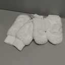 SATINIOR Faux Fur Mittens Fingerless Gloves Convertible Gloves Fluffy Winter Warm Soft Half Finger Fuzzy for Women (White)