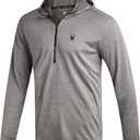 Spyder Mens Quarter Zip Pullover Sweatshirt - Lightweight Performance Fleece Dry Fit Quarter Zip Hoodie Sweatshirts for Men (X-Large, Grey)