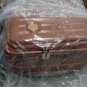 Joyway Expandable Carry On Luggage Sets with Front Pocket, Brown, 3 Piece Sets