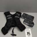 PACEARTH Weighted Vest,4lb/6lb/10lb/12lb/16lb/20lb/25lb/30lb Weight Vest with Reflective Stripe, Body Weight Vests Adjustable for Men, Women Workout, Strength Training, Running, Walking, Jogging (Black)