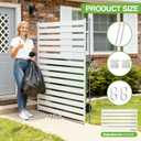 Air Conditioner Fence & Patio Privacy Screen 40" W x 70" H Metal Privacy Fence Panel | Outdoor Privacy Panels for AC Units, Trash Cans & Pools | No-Dig Fencing for Patio Privacy & Gardens (White)