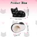 4 Pack Toilet Bolt Caps Decorative, Ceramic Cute Cat Screw Cover for Bottom of Toilet Fun Themed