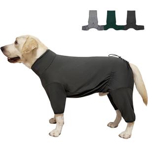 Dog Pyjamas PJS Sweater Clothes and Home Clothing Suitable for Medium to Large Breeds of Dogs, Dog Neutering Suits, Extra-Large Stretch Fabric, Four-Legged Clothes(Thin Dark Gray, 5XL)