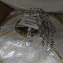 VOLISUN Fandelier Ceiling Fans with Lights and Remote, 19.7in Low Profile Ceiling Fan Flush Mount, 3000K-6500K Dimmable, Modern Ceiling Fans with Lights for Bedroom, Living Room, Kitchen(Gold)