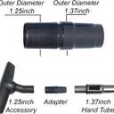 For Carpet & Hard Floors Vacuum Brush Attachment with Horse Hair Bristles and Wheels Using On Any Surface without Scratches - Hardwood Floor Attachments plus Vacuum Hose Adapter