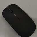 Wireless Bluetooth Mouse, Rechargeable, LED, Silent, Ultra-thin Design (Bluetooth 5.2 and 2.4GHz USB Receiver) | Portable Computer Mouse for Laptops, iPads, MacBooks and Apple Devices (Black)