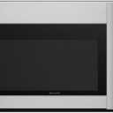 SHARP SMO1754JS Over the Range Microwave Oven with 13.6" Carousel Turntable, 30-inch, 1.7 Cubic Feet, 1,000 Watt, 300CFM Fan, Sensor Cooking, Edge to Edge Black Glass with Stainless