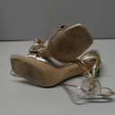 DREAM PAIRS Lace Up High Heels Stilletos Heels for Women Strappy Gladiator Open Square Toe Fashion Dressy Wedding Bridal Pumps Sandals, Size 9.5