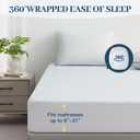 GROOSE Cooling Mattress Protector Queen, Waterproof Fitted Sheet Elasticized Mattress Pad Cover 8"-21" Deep Pocket Mattress Cover with Elastic Rubber BandQ, 60"80" (White)