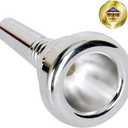 Libretto 12C Trombone Mouthpiece, 2m Silver Plated w/Vacuum Packing, Fits Small Bore Trombone, Alto Trombone & Baritone, Ideal for Beginner, Student, Jazz Player