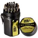 Drill America - KFD29J-PC 29 Piece Heavy Duty High Speed Steel Drill Bit Set with Black and Gold Finish in Round Case (1/16" - 1/2" x 64ths), KFD Series