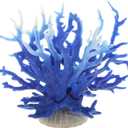 Colorful Coral Reef Decor, Mini Faux Coral Decor for Aquarium Decorations, 6.5x5.83inch (Blue White)