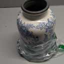 Chinoiserie Vase - 10.6" Tall Chinoiserie Decor Ice Crackle Vintage Blue and White Floral Vase, Farmhouse Country Home Decor, Living Room, Dining Table, Fireplace and Entryway Decor Centerpieces