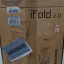 Gromast Gravity Folding Baby Stroller - Portable Travel Toddler Stroller w/Adjustable Backrest, Canopy & Cup Holder, Lightweight and UV Protected, One-Hand Automatic Folding - Beige