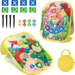 Bean Bag Toss Game Toy Indoor and Outdoor Toys for Kids Toddlers Dinosaur Toys Family Party Carnival Games for Boys and Girls 3 4 5 6 7 8 9 Year Old Birthday Gifts Outside Backyard Beach Lawn Games