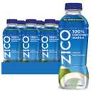 Zico 100% Coconut Water, NO added Sugar, Refreshingly Delicious, Hydration with Electrolytes, 16.9 Fl Oz (Pack of 12) (EXP 03/26/26)