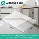W11130200 Glass Shelf Refrigerator, Size 17.5" X 13", W11130200 Glass Shelf fit for Whirlpool WRS571CIDM00, WRS571CIHZ00, WRS571CIHW04, WRS321CDBM00