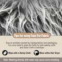 White Grey 8x60Inch Faux Fur Shaggy Plush Faux Fur, Fabric Precut Strips Fluffy Fuzzy Faux Fur, Craft Beard Hair, Beard Miniature Dolls Rugs Mats Gift, Winter Halloween Christmas Costume Party Decor