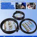 Air Conditioning Hose and Fitting Kit Includes 6.5ft #6#8#10 AC Hoses and #6#8#10 AC Fittings Universal for Automotive and Residential A/C Systems, Replace for AC.121.001