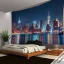 FENDROM City Night Punk Cityspace Tapestry Night Street Architecture Wall Decor City Skyline Wall Hanging Decorations Tapestry for Home Living Room Gaming Room Dorm