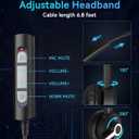 Voistek USB Headset with Microphone for PC, Computer Headset with Noise Cancelling Mic, Mute & Volume Control, Wired Headset for Work, Zoom, Teams, Online Meetings, Home Office