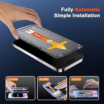 SIBEITU 2-Pack for iPhone 15 Pro Max Privacy Screen Protector, [Auto Alignment Kit] 6.7 Inch 25° Anti-Spy HD Private Tempered Glass, 9H Anti Scratch Auto Dust Removal Installation Protector Film