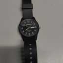 Men Women Watch Minimalist Sports 50M Waterproof Luminous Day Date 42mm Lightweight ABS TPU Strap Analog Quartz Casual Everyday Gift (Black)